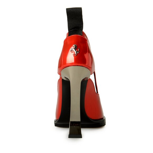 Scuderia Ferrari Women's "Iconology Liquid" Red Leather Pumps Shoes US 7 IT 37 - Picture 3 of 8